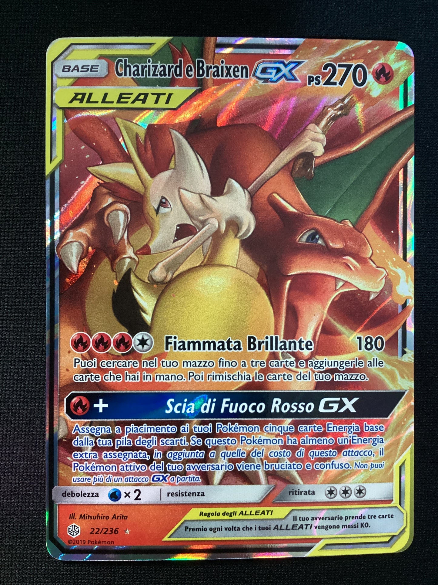022-236 Charizard e Braixen GX Alleati CEC Eclissi Cosmica ITA NM