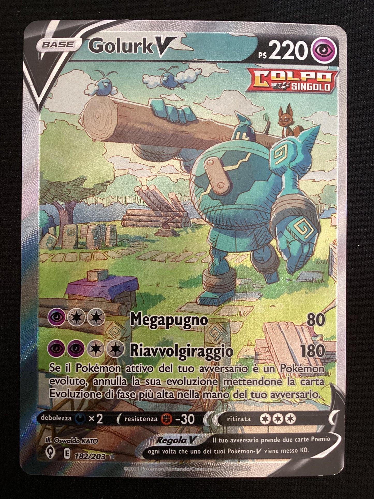182-203 Golurk V Alternative Art EVS Evoluzioni Eteree ITA NM