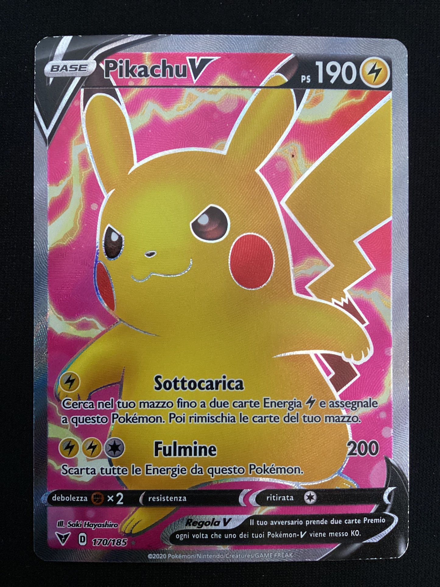 170-185 Pikachu V Full Art VIV Voltaggio Sfolgorante ITA NM