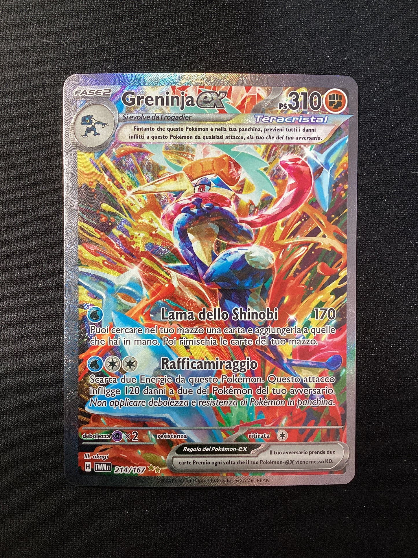 214-167 Greninja ex Teracristal Alternative Art TWM Crepuscolo Mascherato ITA NM