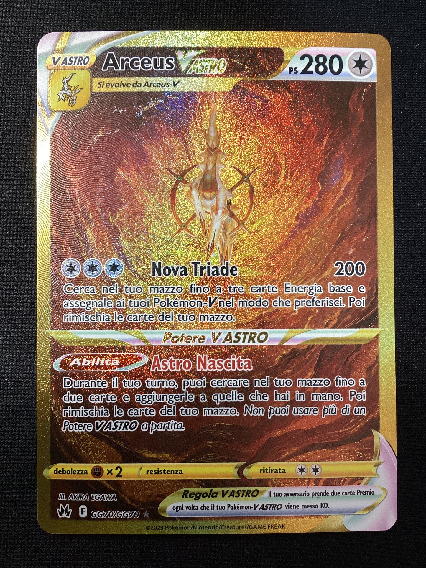 GG70-GG70 Arceus V Astro Gold Galleria Di Galar CRZ Zenit Regale ITA NM