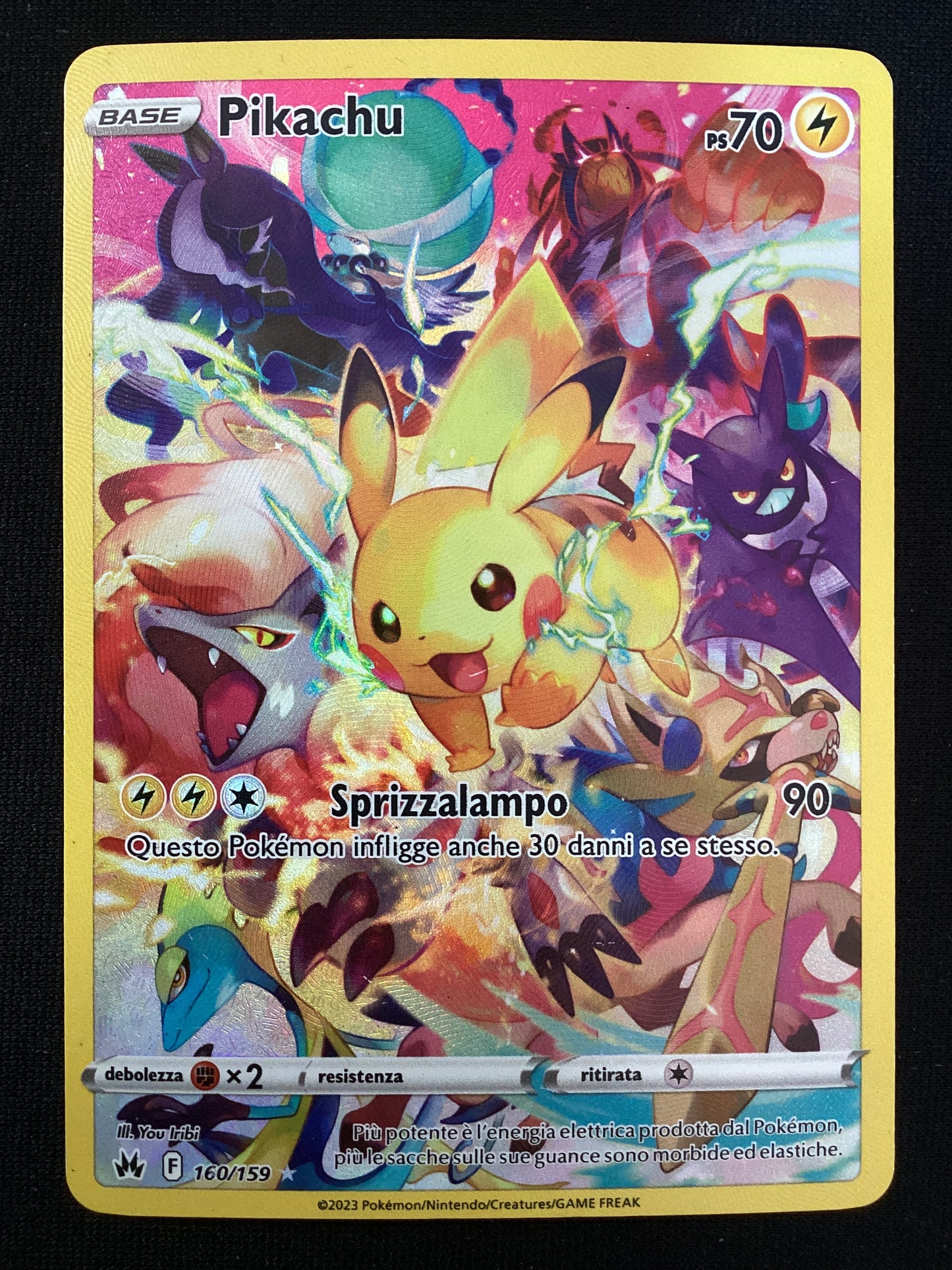160-159 Pikachu Full Art Fuoriserie CRZ Zenit Regale ITA NM
