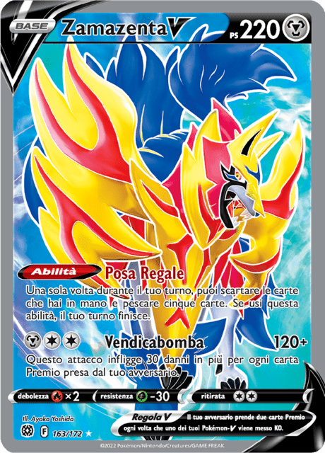 163-172 Zamazenta V Full Art BRS Astri Lucenti ITA NM