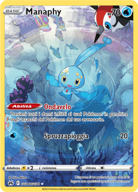 166-159 GG06-GG70 Manaphy Galleria Di Galar CRZ Zenit Regale ITA NM