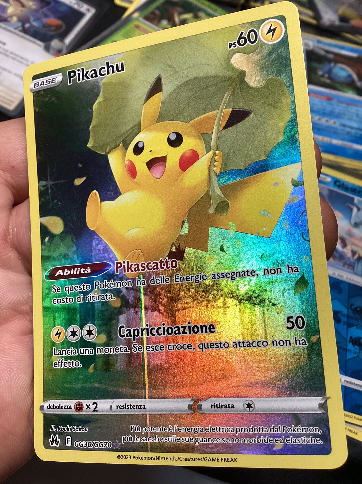 190-159 GG30-GG70 Pikachu Galleria Di Galar CRZ Zenit Regale ITA POOR (Piega SUL DAVANTI)