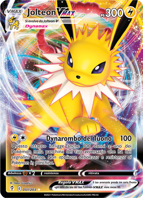 051-203 Jolteon VMAX EVS Evoluzioni Eteree ITA NM
