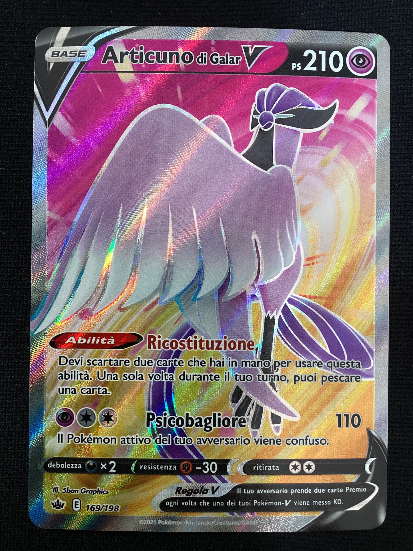 169-198 Articuno Di Galar V Full Art CRE Regno Glaciale ITA NM