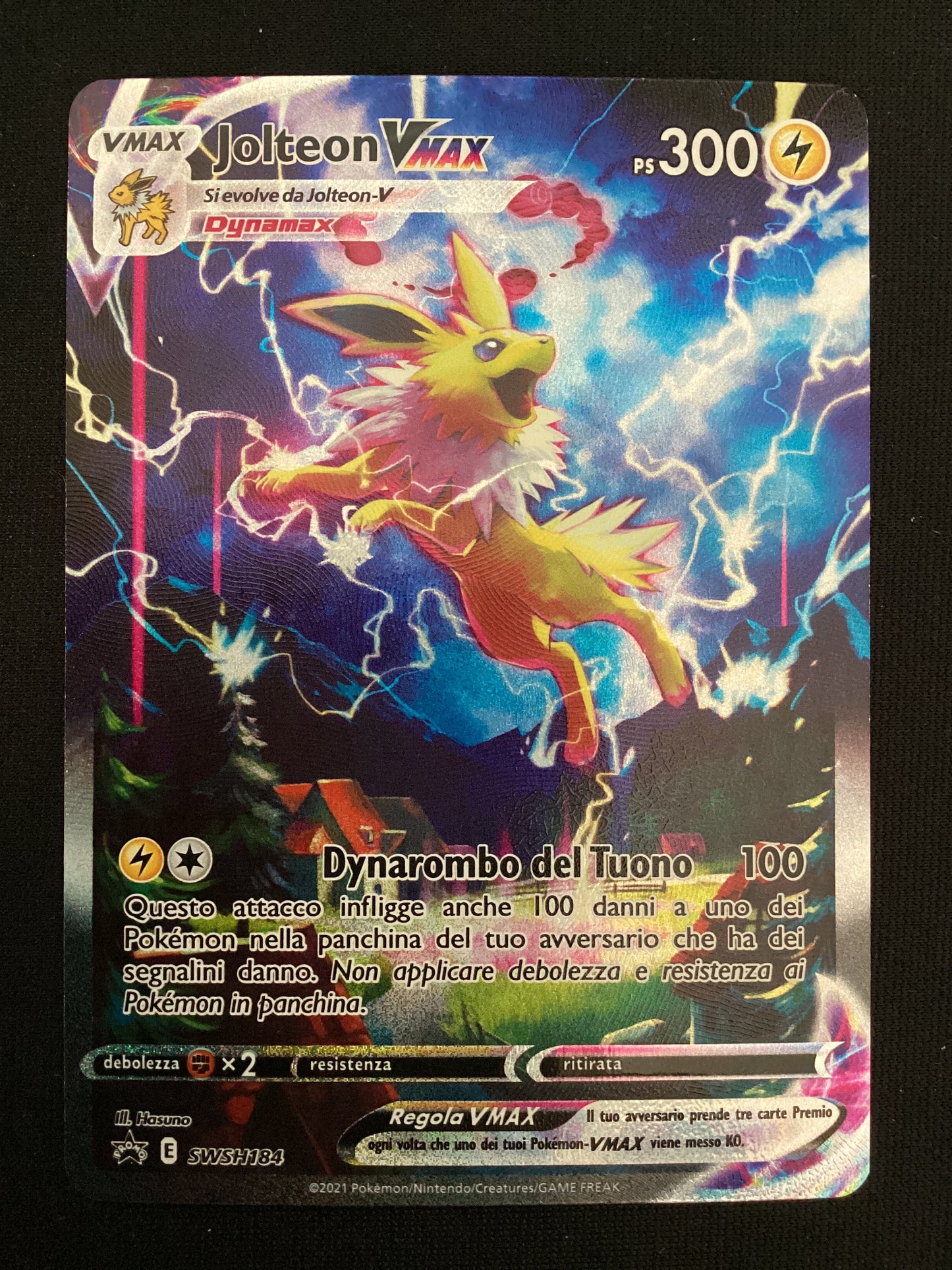 Promo SWSH184 Jolteon VMAX Alternative Art Promo Spada e Scudo ITA NM
