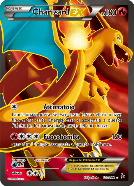 100-106 Charizard EX Full Art FLF Fuoco Infernale ITA EXCELLENT