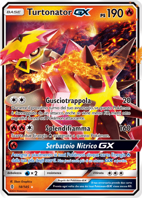 018-145 Turtonator GX GRI Guardiani Nascenti ITA NM