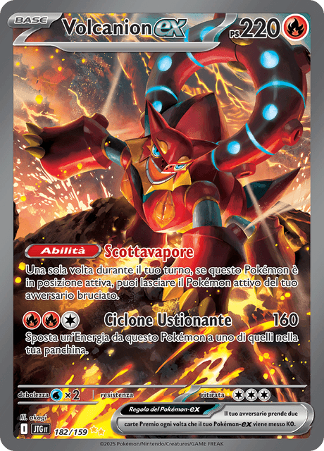 182-159 Volcanion EX Alternative Art JTG Avventure Insieme ITA NM