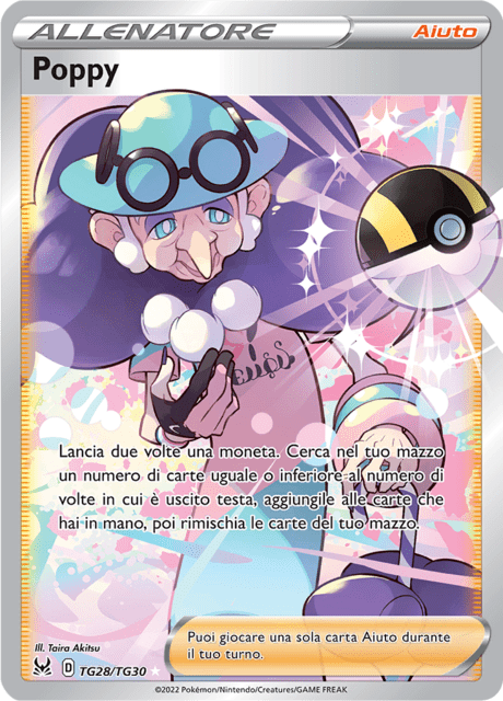 243-196 TG28-TG30 Poppy Full Art Trainer Gallery LOR Origine Perduta ITA NM
