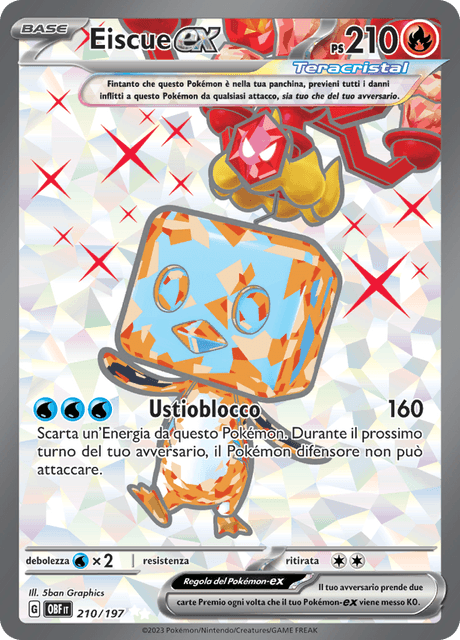 210-197 Eiscue ex Teracristal Full Art OBF Ossidiana Infuocata ITA NM