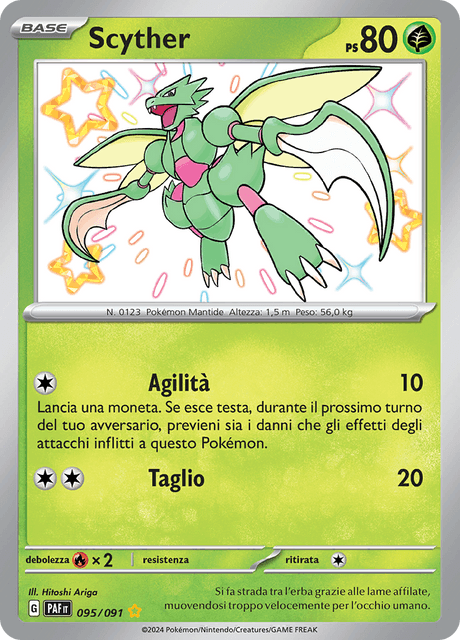 095-091 Scyther Shiny PAF Destino DI Paldea ITA NM
