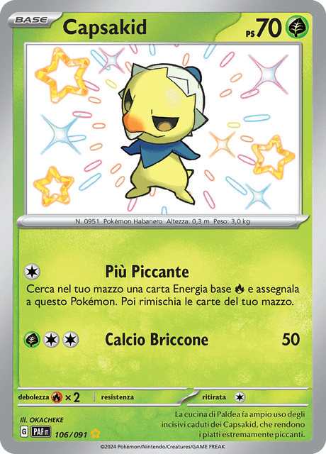 106-091 Capsakid Shiny PAF Destino di Paldea ITA NM