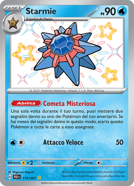 119-091 Starmie Shiny PAF Destino DI Paldea ITA NM