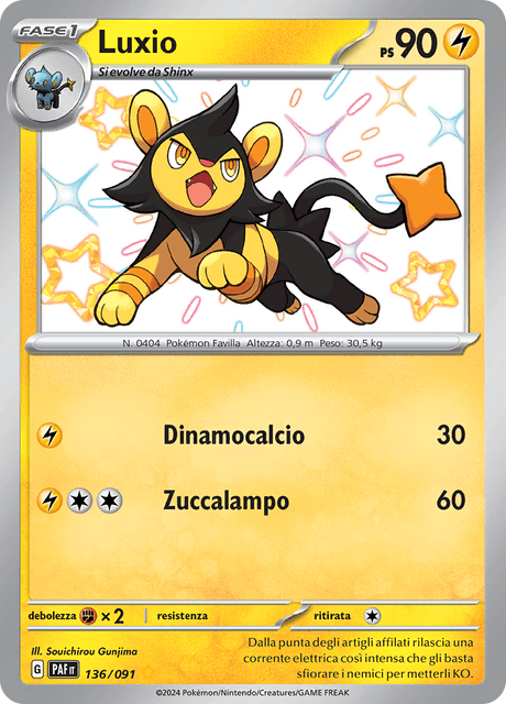 136-091 Luxio Shiny PAF Destino DI Paldea ITA NM