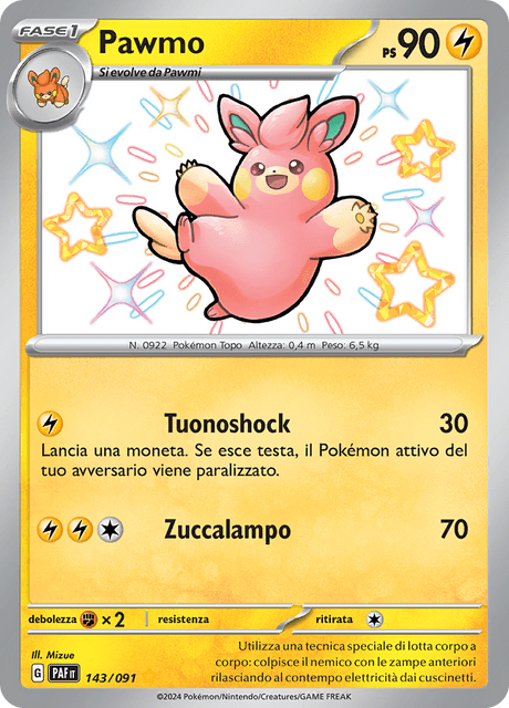 143-091 Pawmo Shiny PAF Destino DI Paldea ITA NM