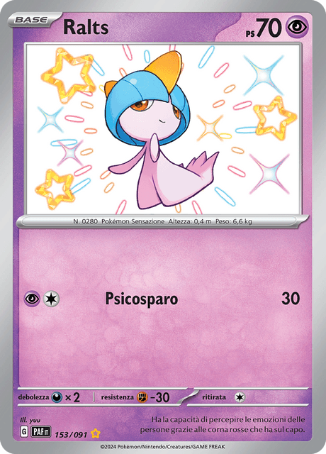 153-091 Ralts Shiny PAF Destino DI Paldea ITA NM