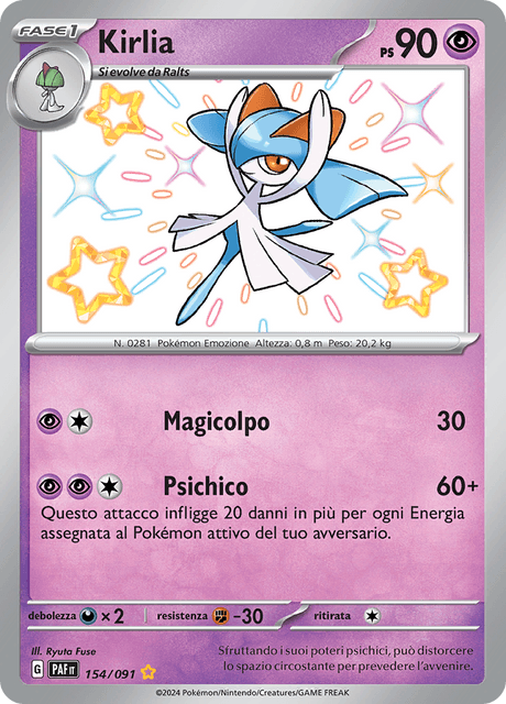 154-091 Kirlia Shiny PAF Destino DI Paldea ITA NM