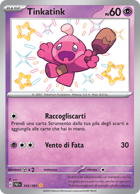 165-091 Tinkatink Shiny PAF Destino DI Paldea ITA NM