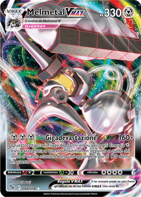 048-078 Melmetal VMAX PGO Pokemon Go ITA NM