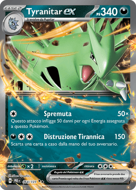 064-131 Tyranitar Ex PRE Evoluzioni Prismatiche ITA NM