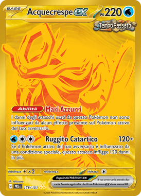 178-131 Acquecrespe Ex Gold Rara Segreta PRE Evoluzioni Prismatiche ITA NM