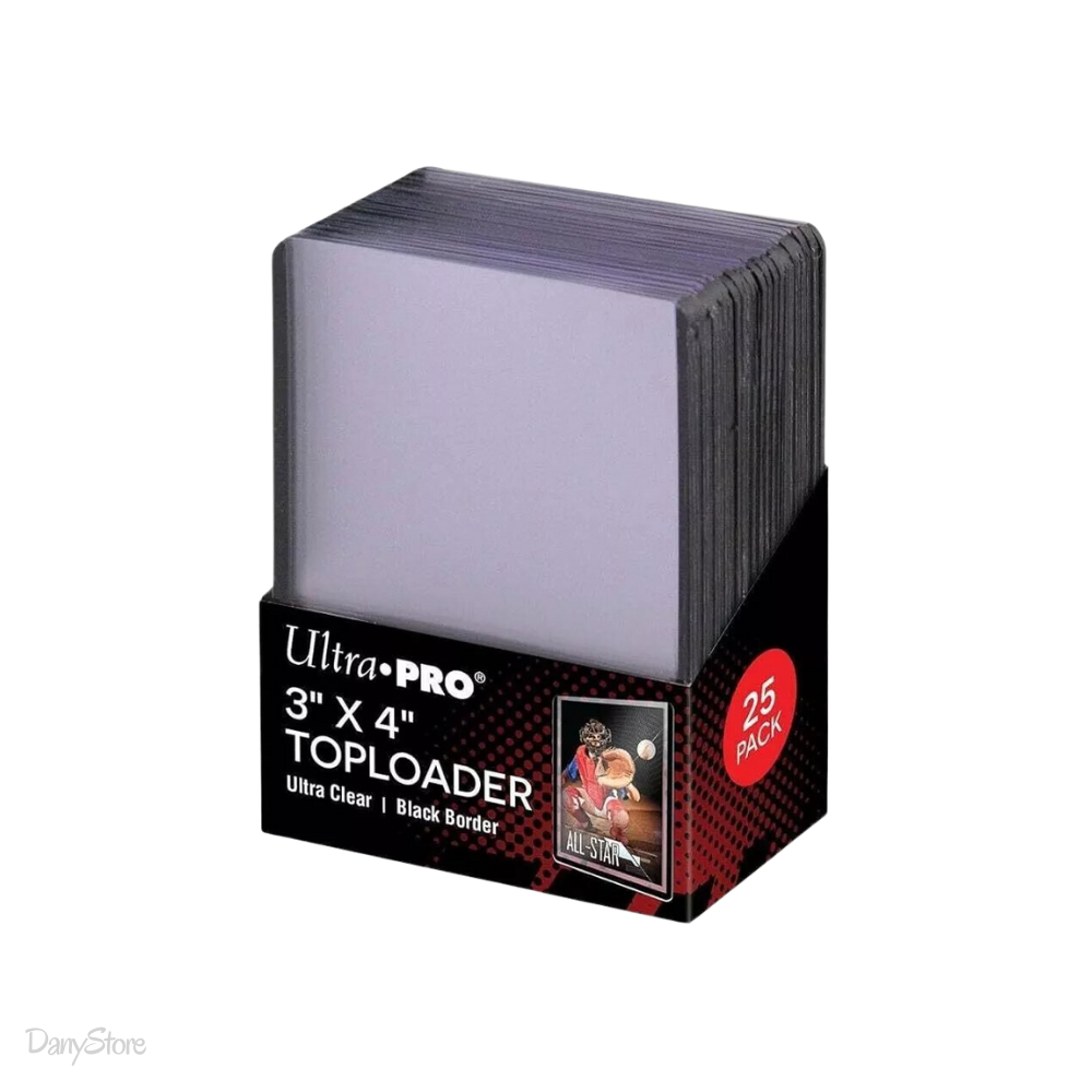 Premium Toploader Black Border (25 Pezzi) - Ultra Pro