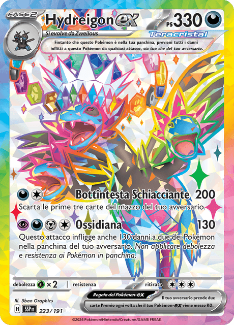 223-191 Hydreigon ex Teracristal Full Art SSP Scintille Folgoranti ITA NM