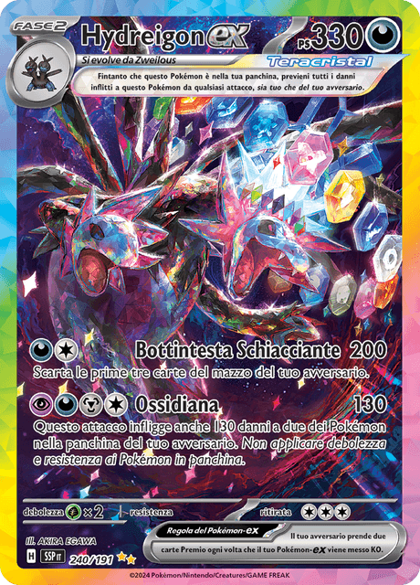 240-191 Hydreigon ex Teracristal Alternative Art SSP Scintille Folgoranti ITA EX