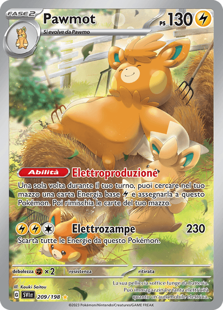 209-198 Pawmot Illustrazione Rara SVI Scarlatto e Violetto ITA NM