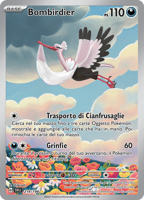 219-198 Bombirdier Illustrazione Rara SVI Scarlatto e Violetto ITA NM