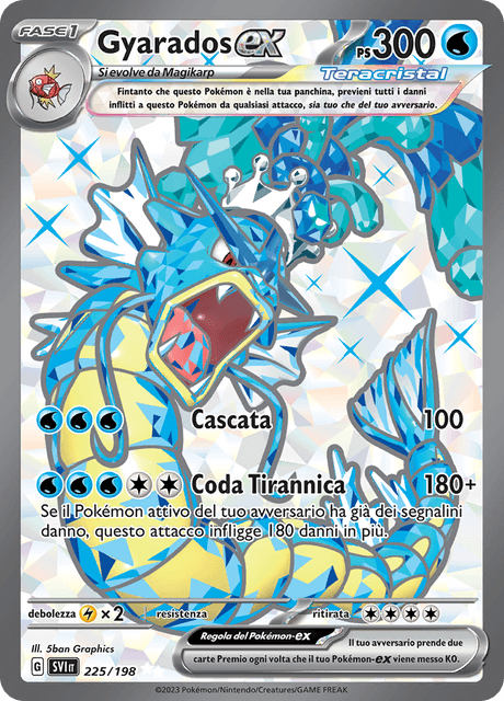 225-198 Gyarados ex Teracristal Full Art SVI Scarlatto e Violetto ITA NM