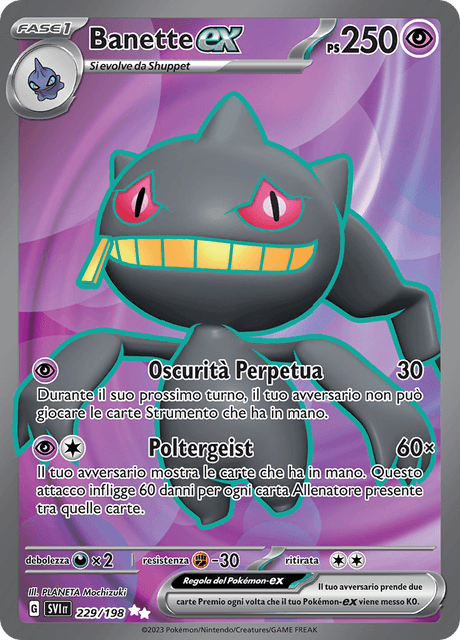 229-198 Banette ex Full Art SVI Scarlatto e Violetto ITA NM