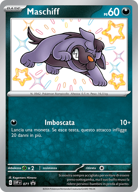 Promo SVP071 Maschiff Shiny SVP Scarlatto e Violetto ITA NM