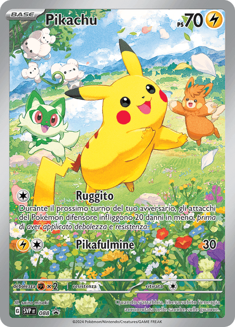 Promo SVP088 Pikachu Illustrazione Rara SVP Promo Scarlatto e Violetto ITA NM