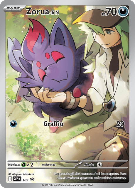 Promo SVP189 N’s Zorua Illustrazione Rara ITA NM