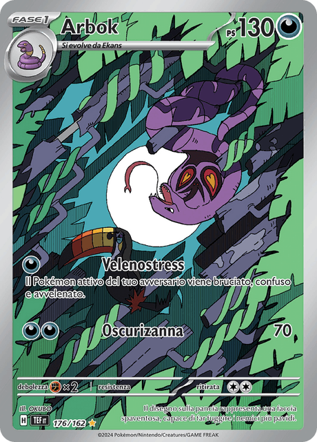 176-162 Arbok Illustrazione Rara TEF Cronoforze ITA NM