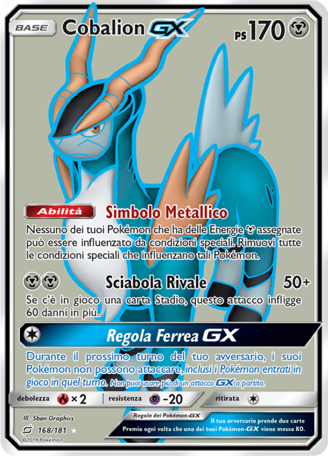 168-181 Cobalion GX Full Art TEU Gioco Di Squadra ITA PL