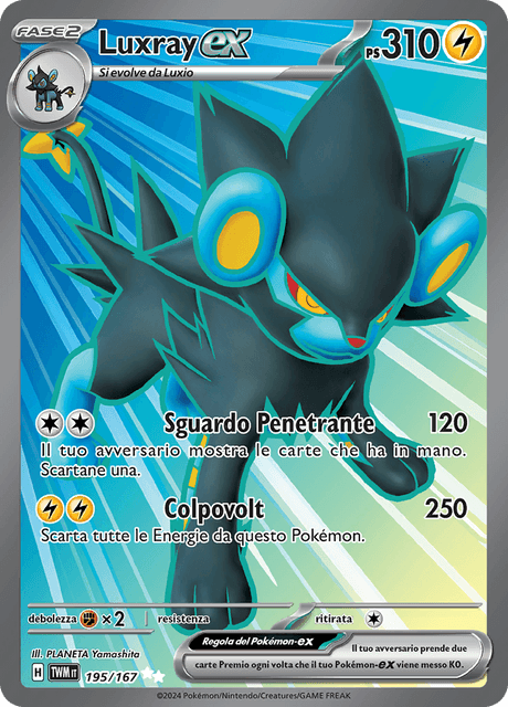 195-167 Luxray ex Full Art TWM Crepuscolo Mascherato ITA NM