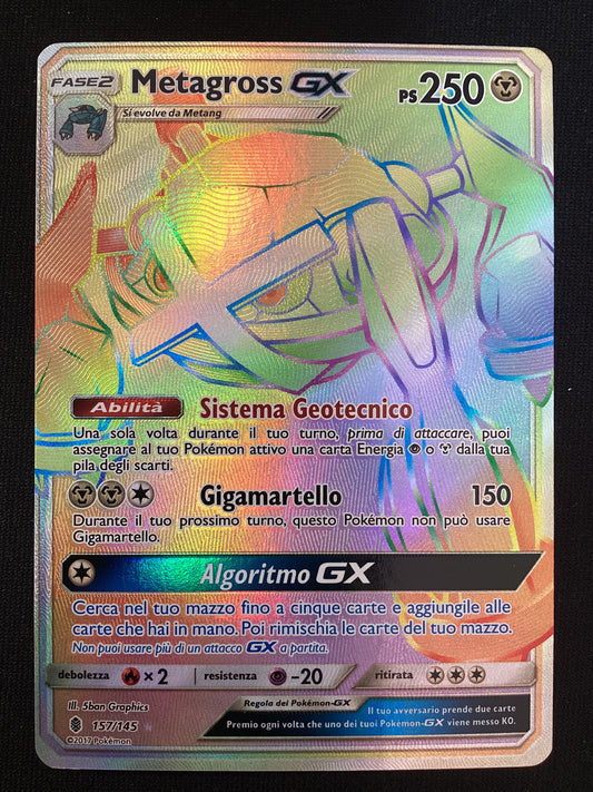 157-145 Metagross GX Rara Segreta GRI Guardiani Nascenti ITA EXCELLENT