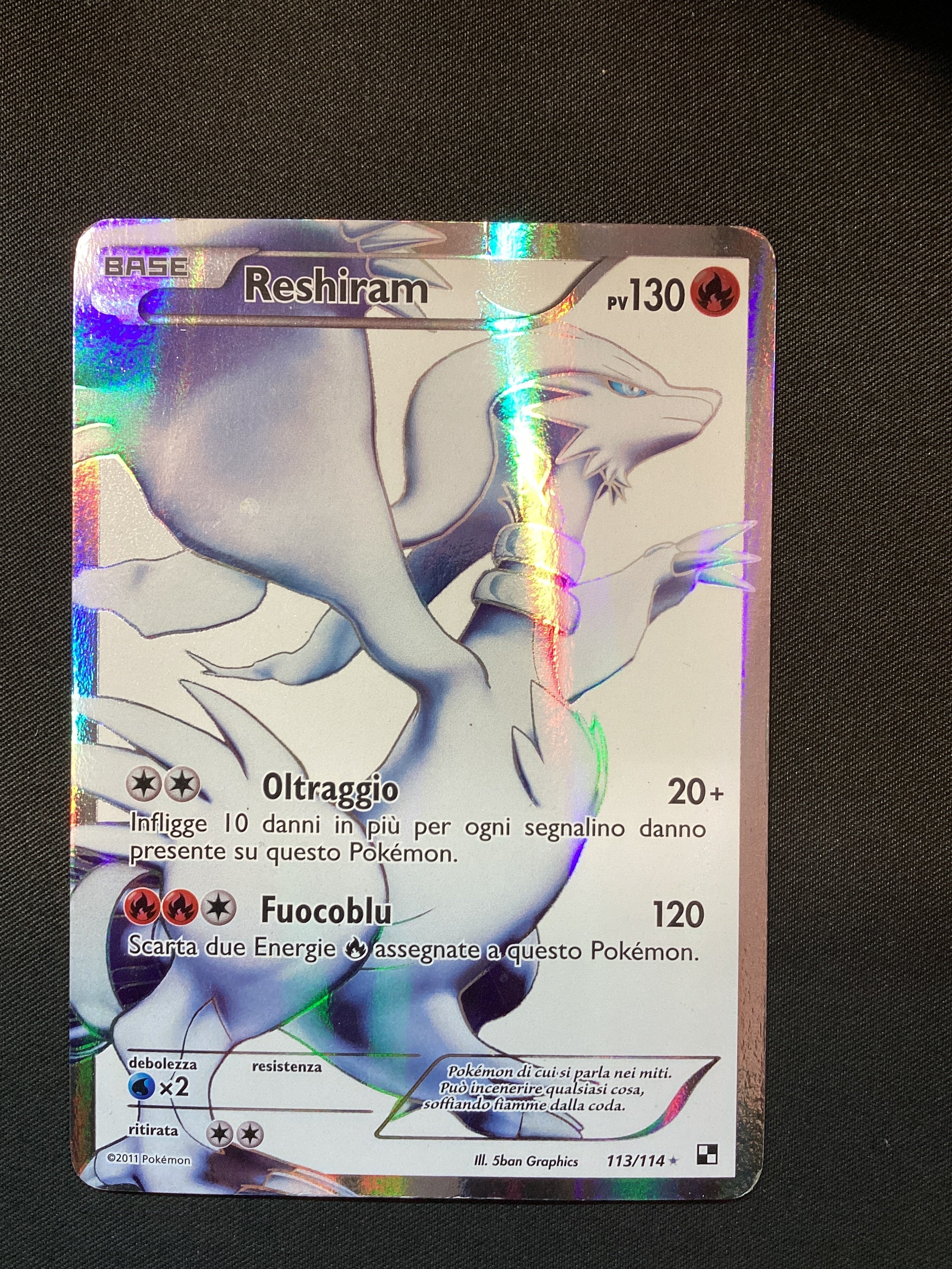 113-114 Reshiram BLW Nero e Bianco ITA LIGHT PLAYED