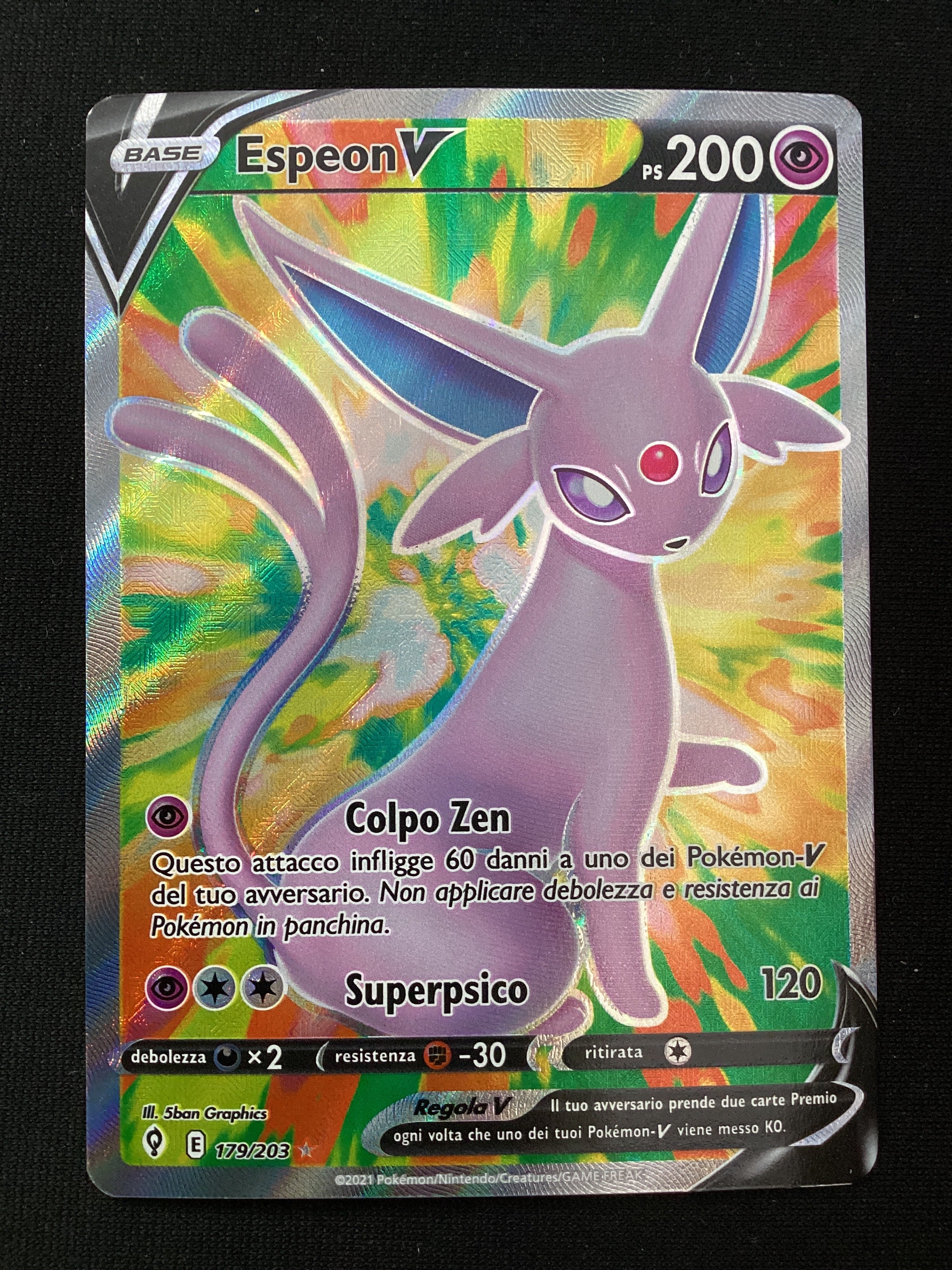 179-203 Espeon V Full Art EVS Evoluzioni Eteree ITA NM