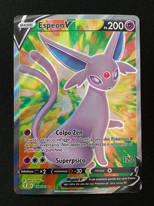 179-203 Espeon V Full Art EVS Evoluzioni Eteree ITA NM