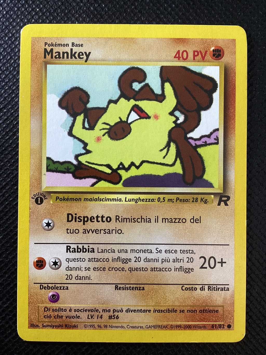 61-102 Mankey Set Base Prima Edizione ITA GOOD