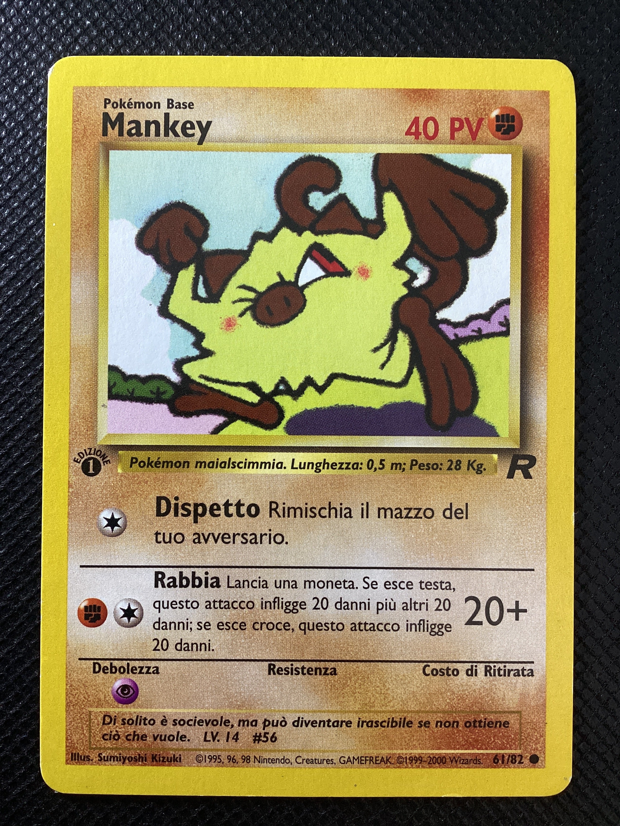 61-102 Mankey Set Base Prima Edizione ITA GOOD