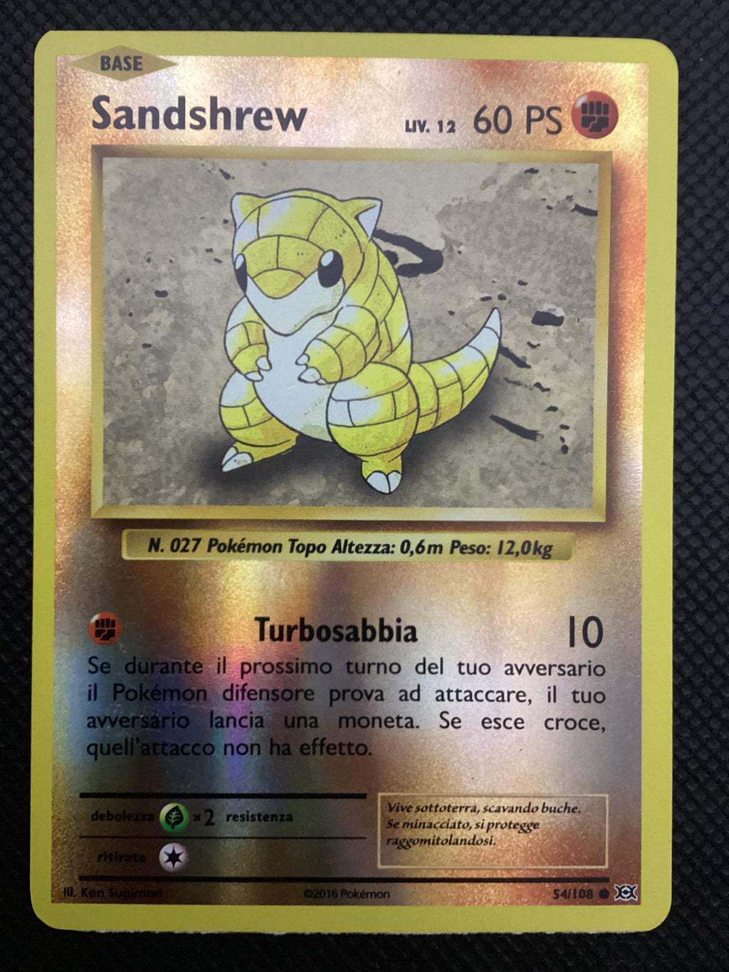 054-108 Sandshrew Reverse Holo EVO Evoluzioni ITA POOR