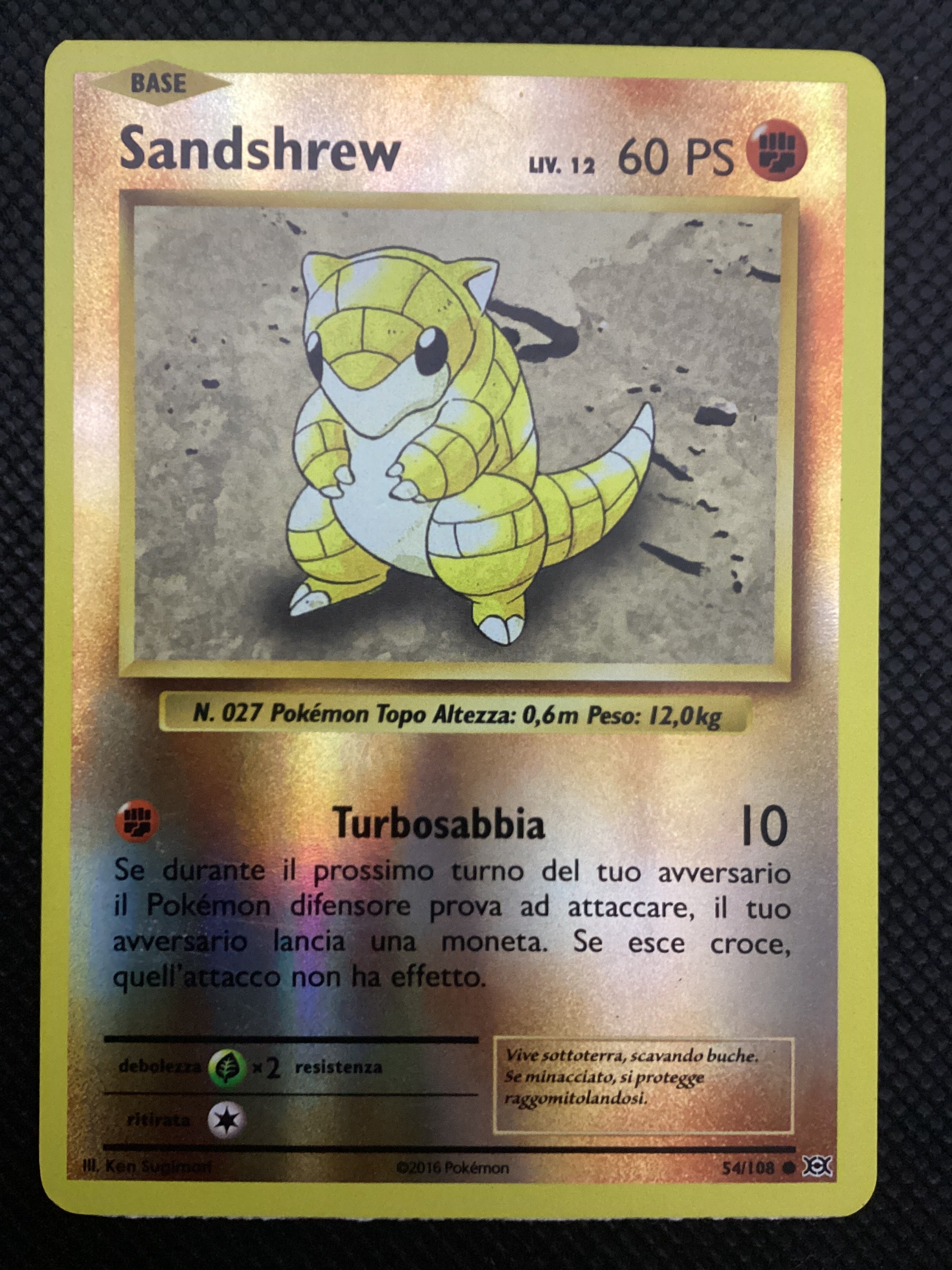 054-108 Sandshrew Reverse Holo EVO Evoluzioni ITA POOR