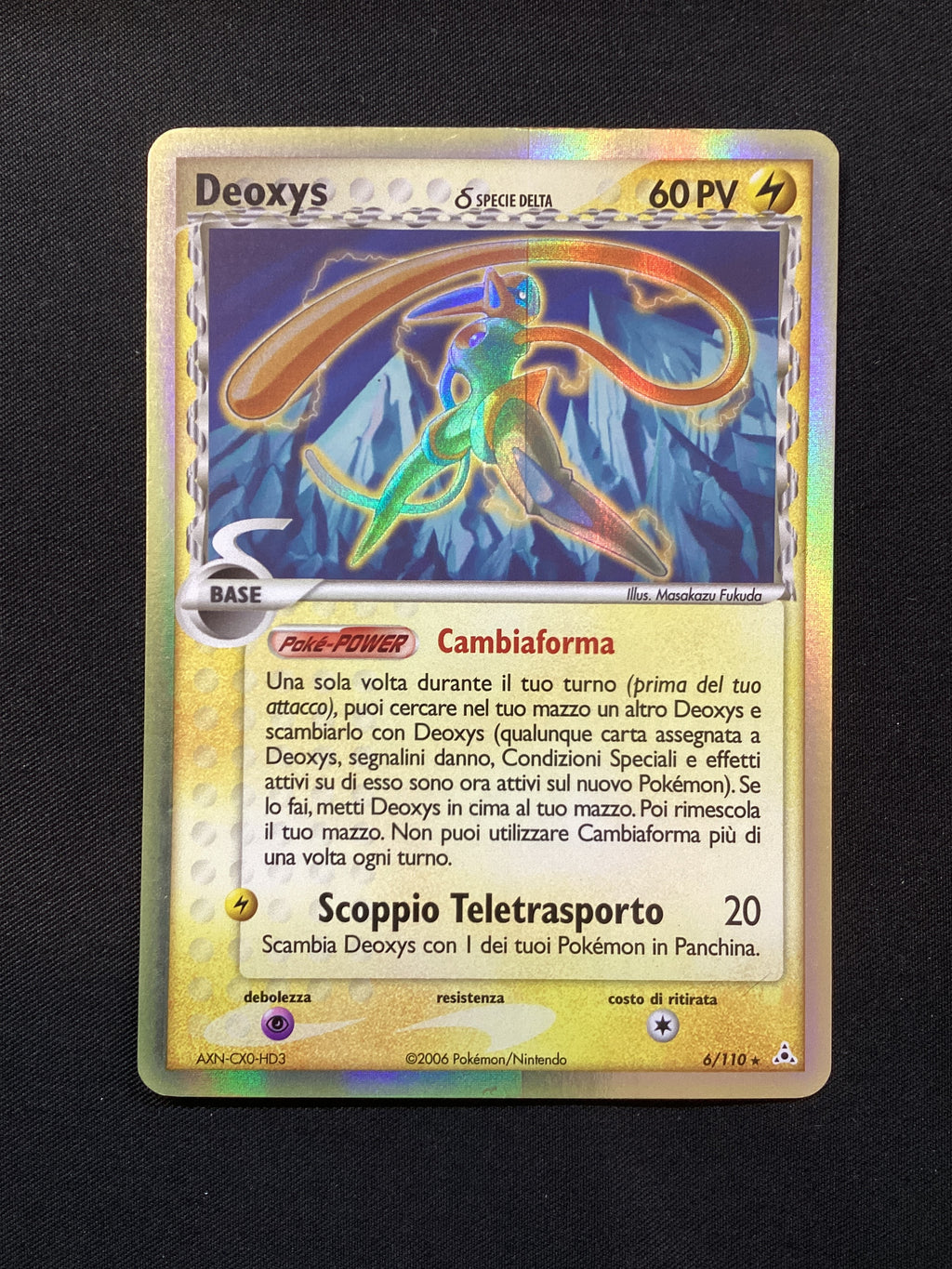 006-110 Deoxys Specie Delta HP Fantasmi di Holon STAMPED ITA GOOD